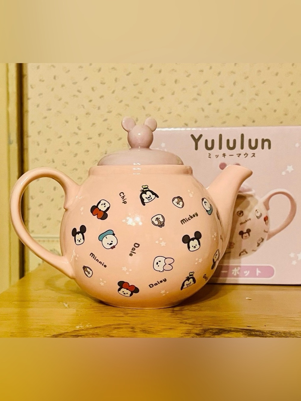 Disney Yululun Yururun Mickey and Friends Premium Porcelain Teapot by Sun Art